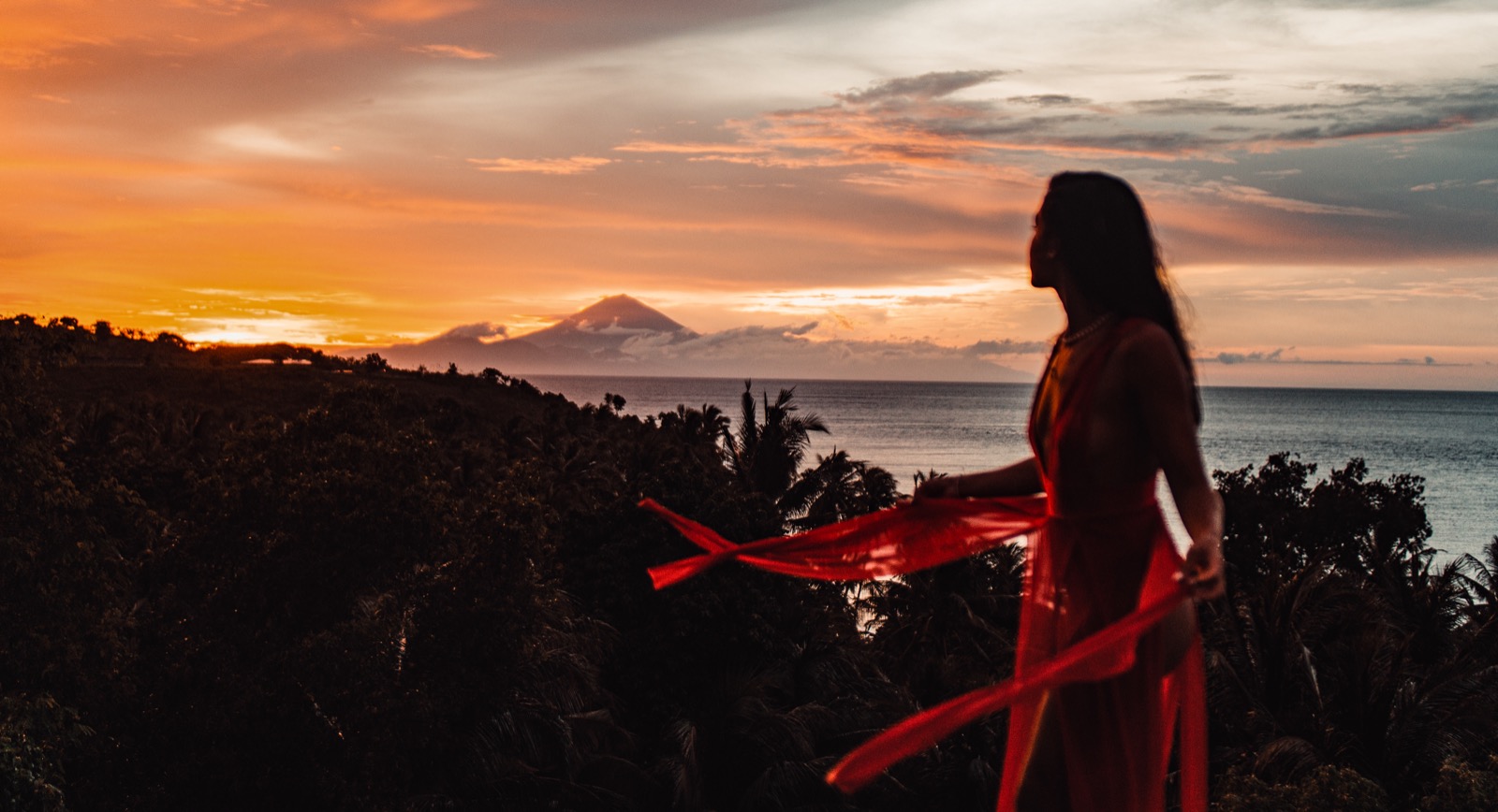Volcano sunset